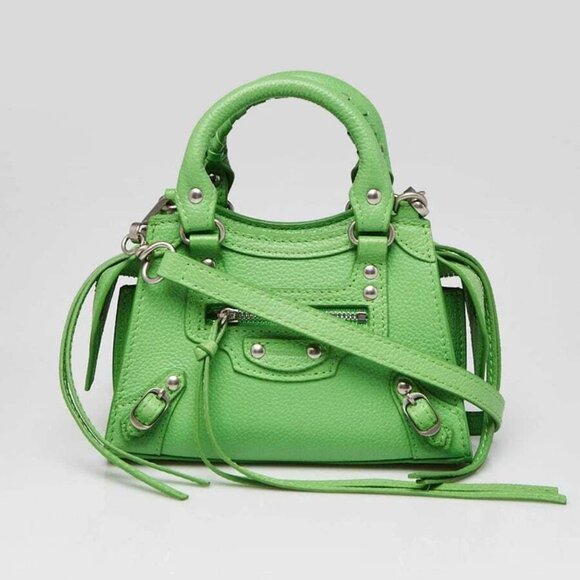 Balenciaga Green Leather Neo Classic Nano City Bag - Picture 1 of 12